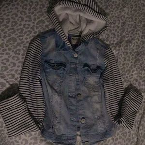 Warm fuzzy blue Jean jacket